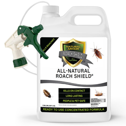 Natural Armor envase frontal de 128 oz mostrando etiqueta y gatillo, protección práctica