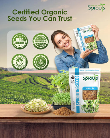 Nature Jim's Sprouts brotes en ensalada, mejora la textura y presentación