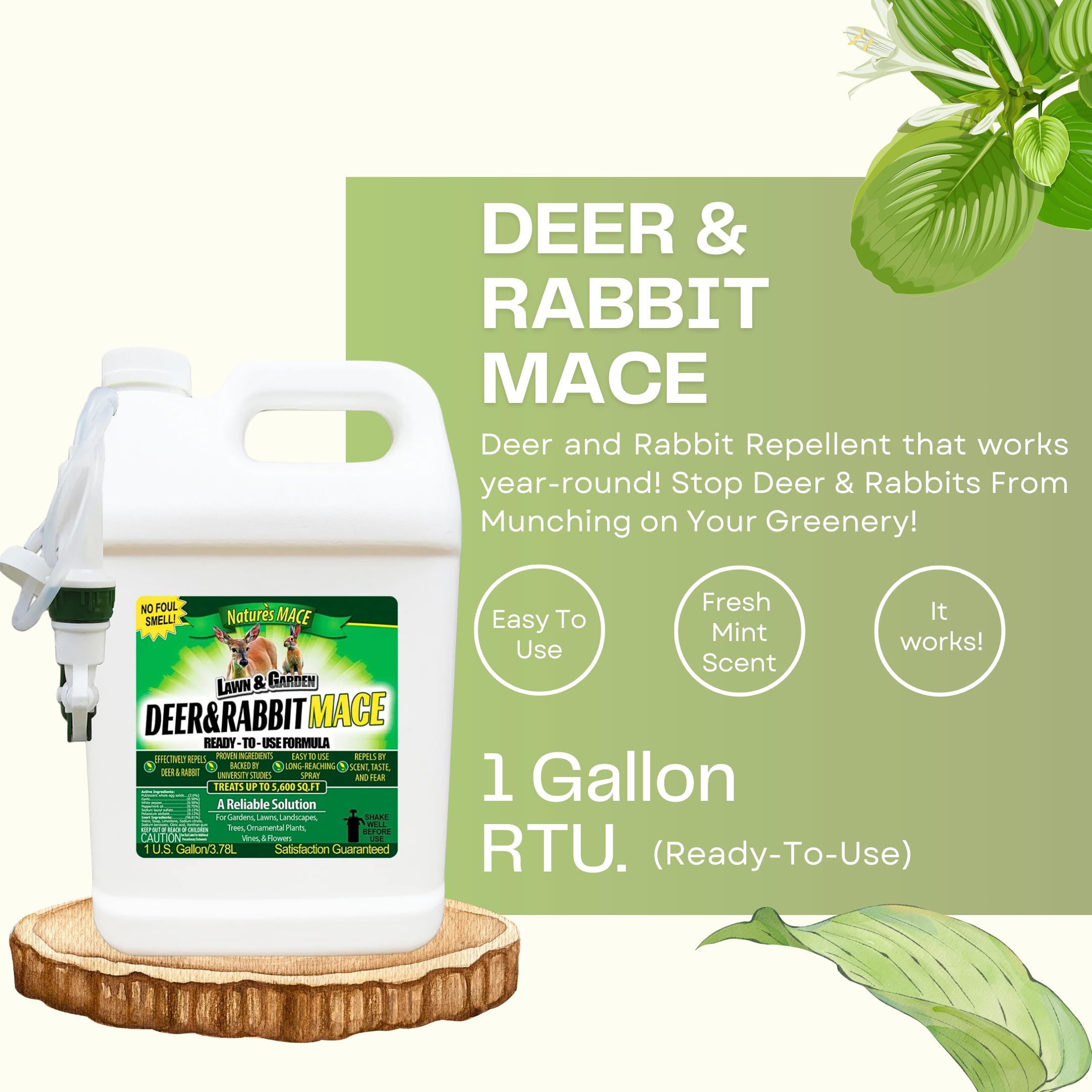 Nature's MACE detalle de boquilla para pulverización uniforme y precisión