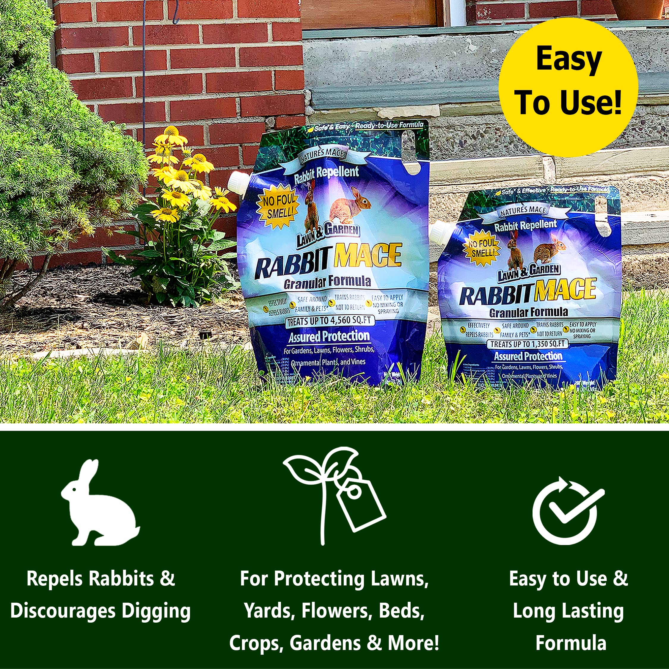Nature's MACE etiqueta con instrucciones para uso seguro y efectivo