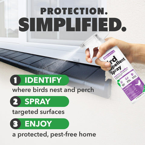 NatureStop etiqueta con instrucciones y beneficios claros