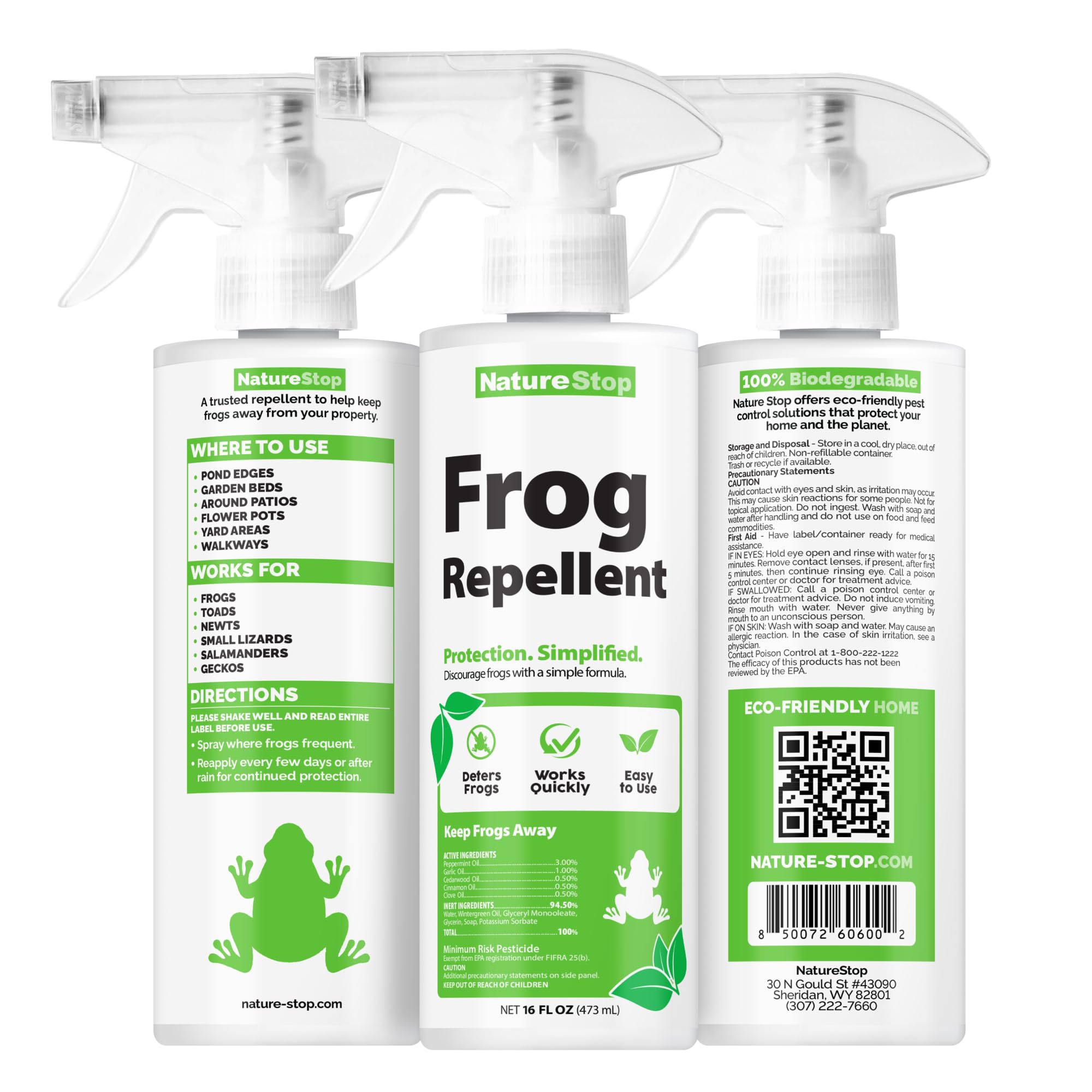 NatureStop uso cerca de estanque para minimizar ranas