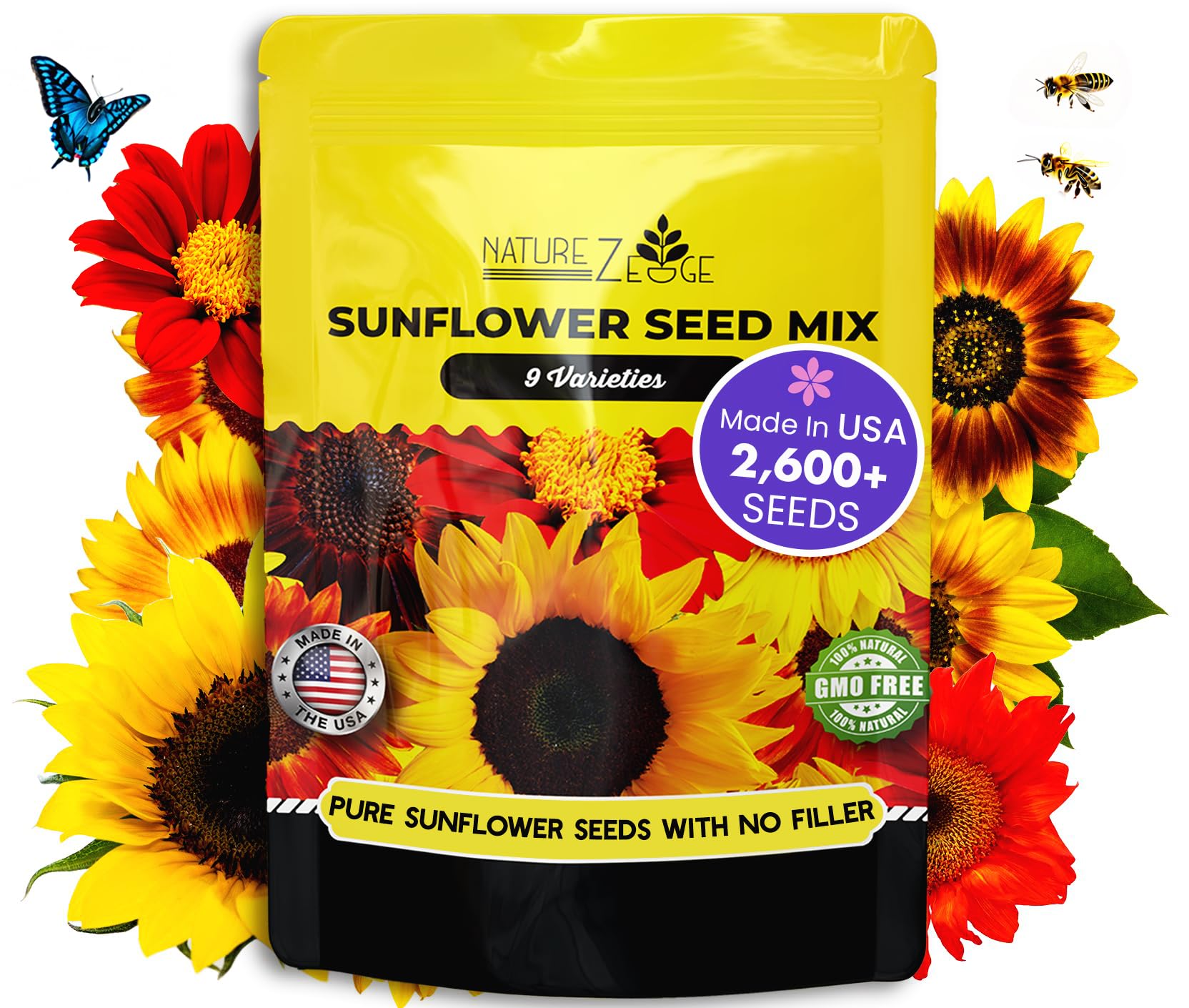 NatureZ Edge paquete frontal mostrando cantidad y variedad para plantar