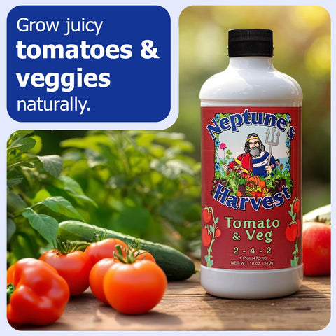 Neptune's Harvest detalle de la etiqueta que destaca ingredientes naturales