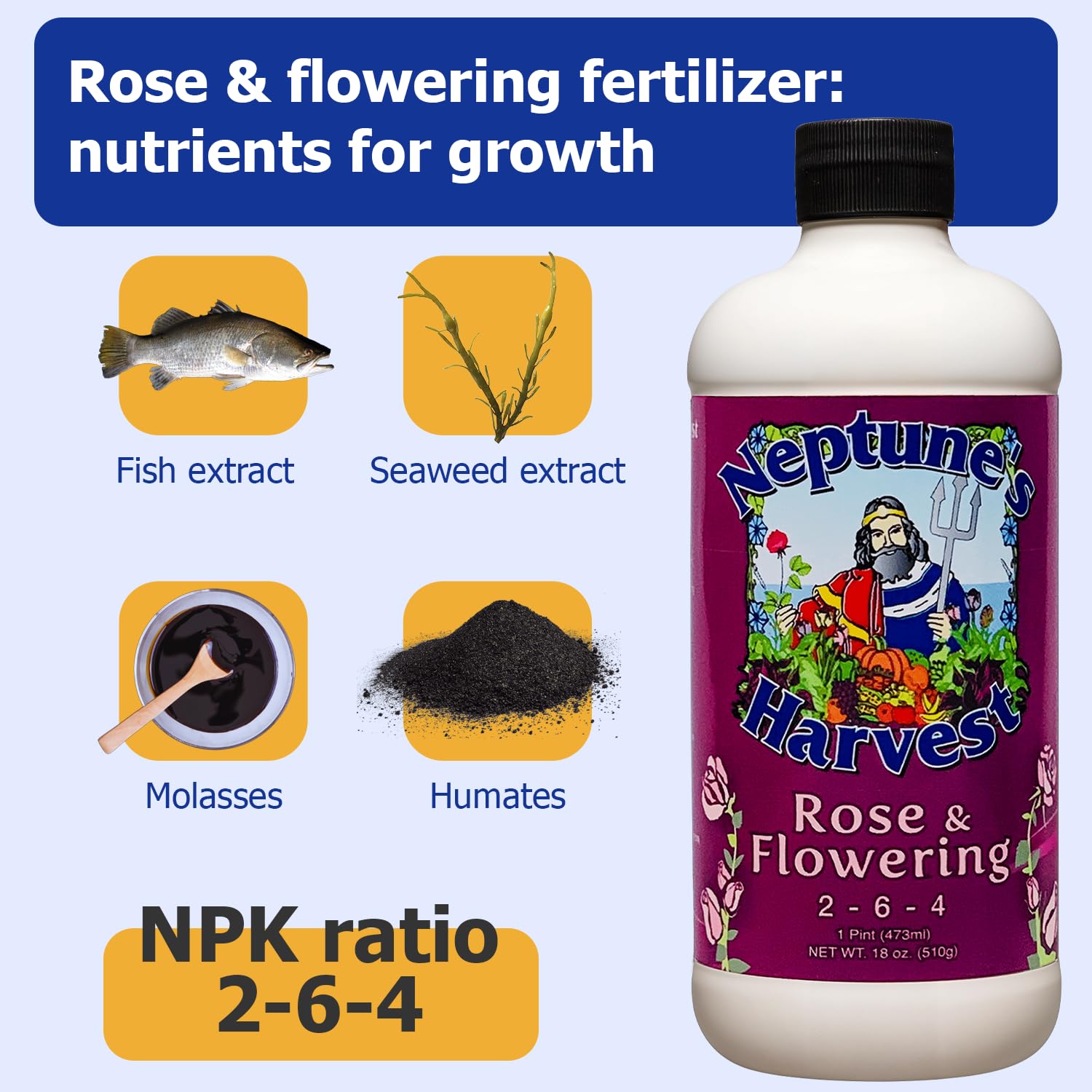 Neptune's Harvest aplicado foliarmente para mayor floración y vigor