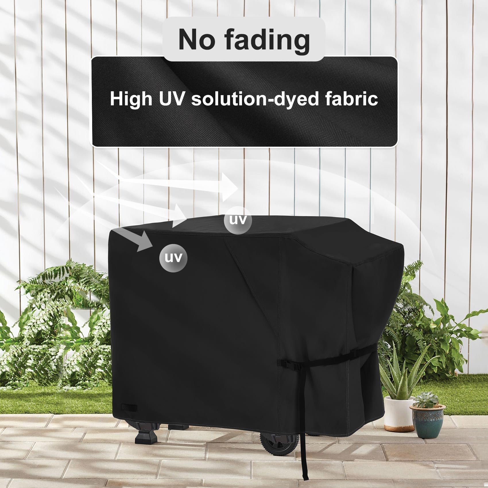 NettyPro correas y hebillas ajustables asegurando la funda contra viento