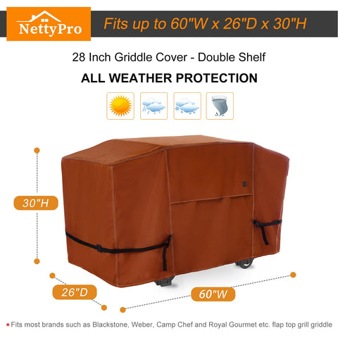 NettyPro hebillas y correas ajustables asegurando la funda contra viento