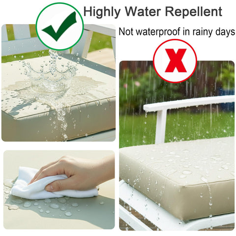 NettyPro funda colocada en cojín sobre terraza, aspecto renovado y limpio