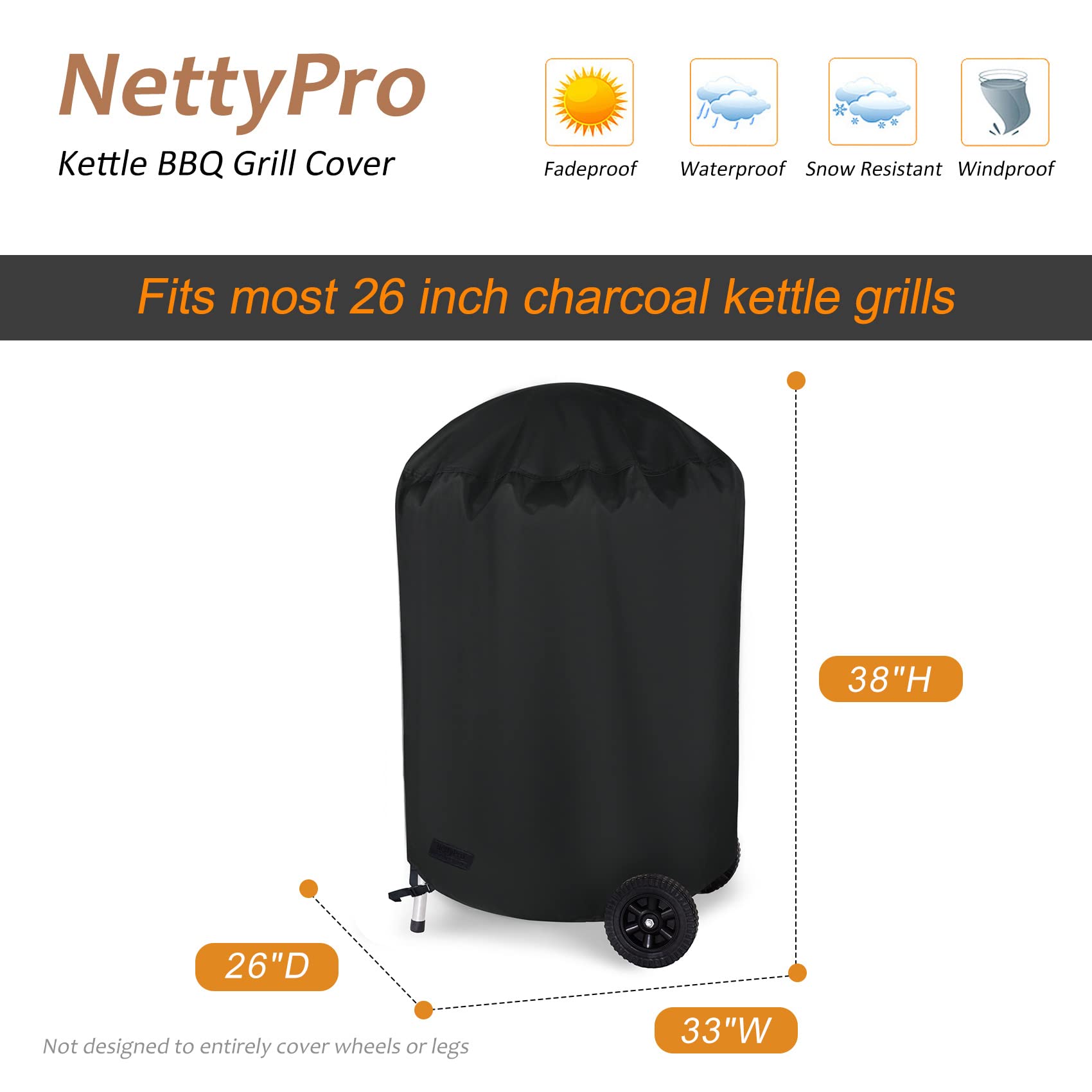 NettyPro funda junto a una silla para comparar tamaño, asegura ajuste correcto