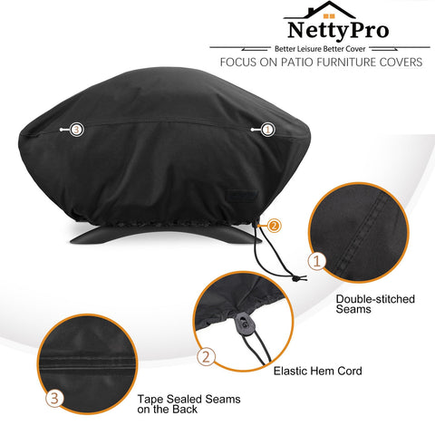 NettyPro hebillas ajustables asegurando la funda contra el viento