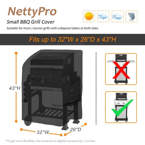 NettyPro funda en uso sobre parrilla en patio, protege de lluvia