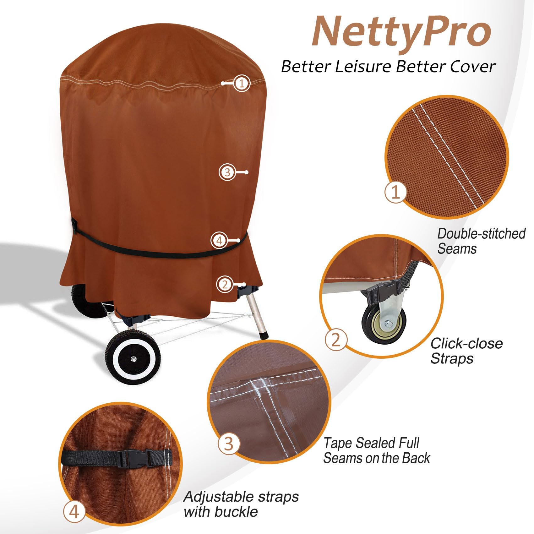NettyPro correa ajustable lateral para un ajuste ceñido y firme
