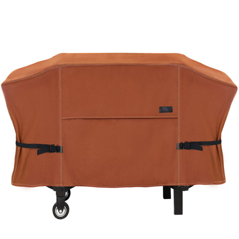 NettyPro vista frontal de la funda protegiendo plancha 28" con acabado marrón