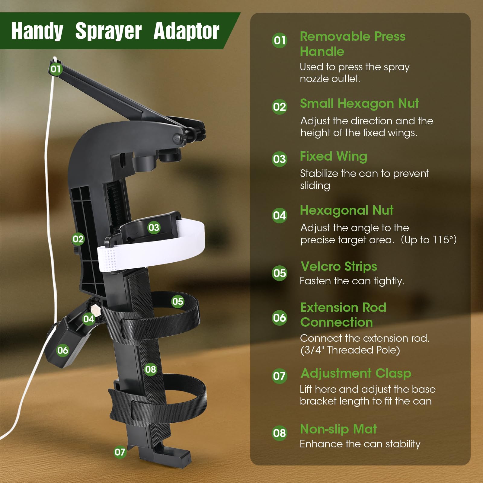NEWFLY montaje en palo extensible listo para pulverizar en zonas altas