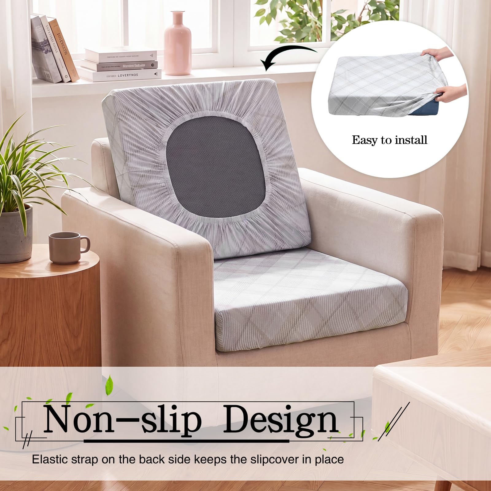 Newwiee ambiente de terraza con fundas a cuadros blanco gris como inspiración decorativa