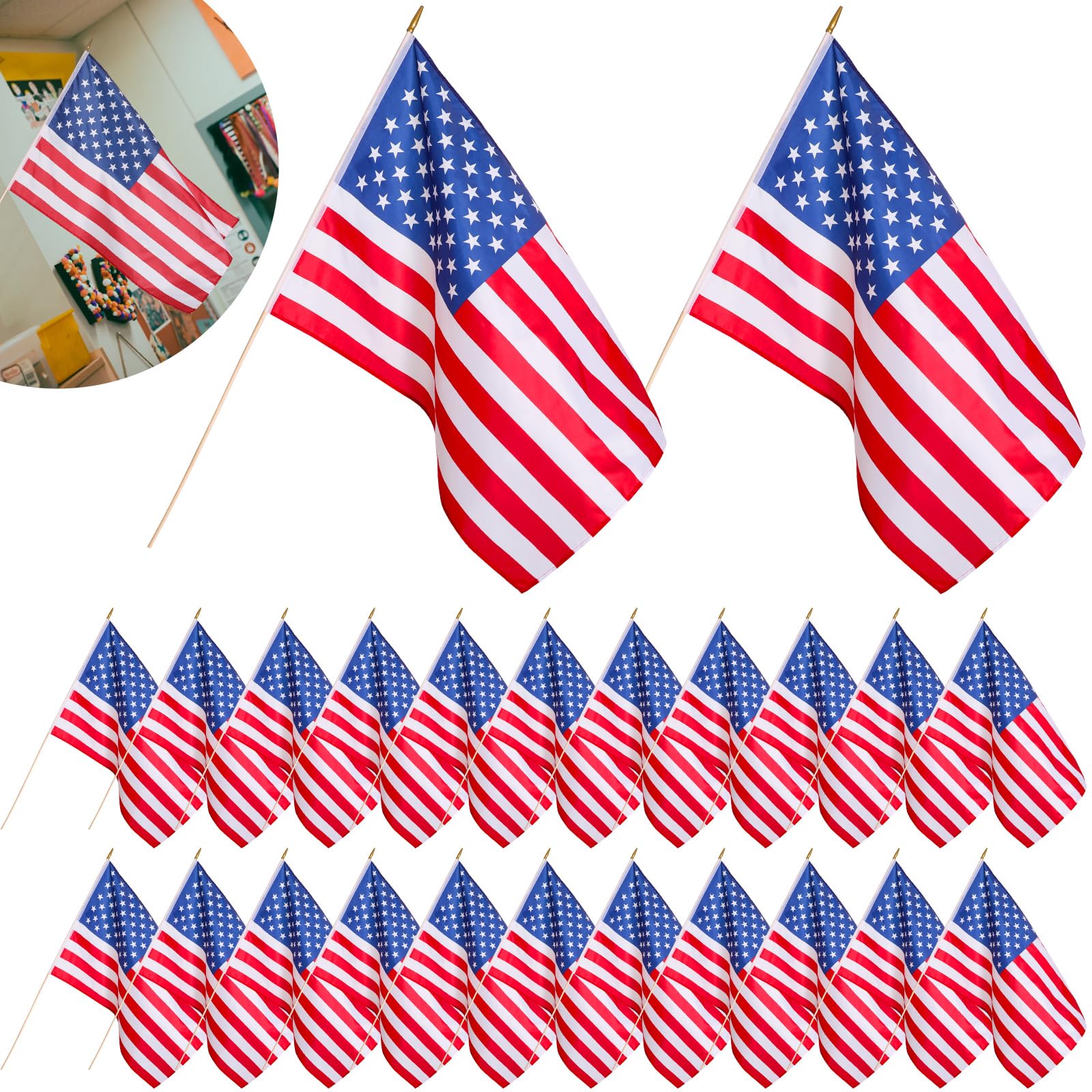 Newwiee bandera frente empaquetada muestra calidad lista para clase