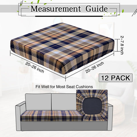Newwiee fundas plaid vintage en terraza de madera, aporta estilo acogedor
