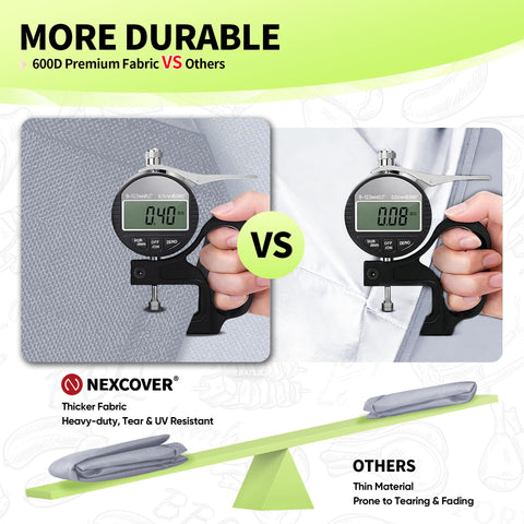 NEXCOVER etiqueta lateral y costuras reforzadas para mayor resistencia