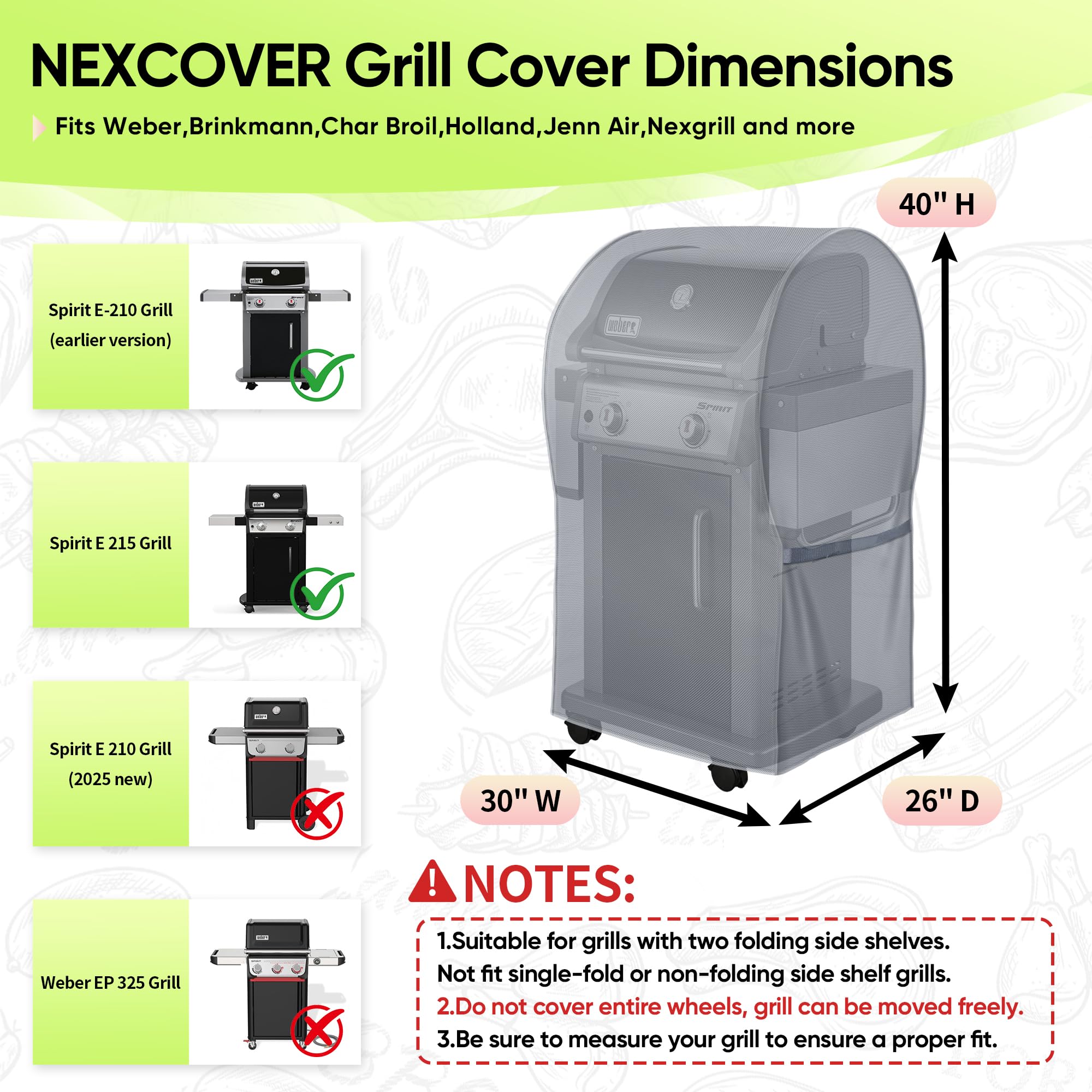 NEXCOVER primer plano de la textura 600D mostrando durabilidad