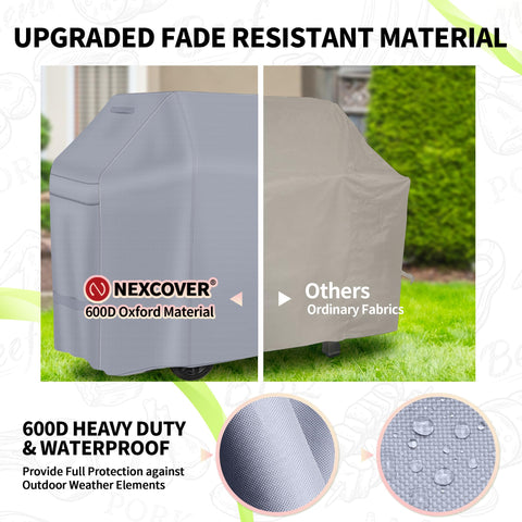 NEXCOVER funda colocada en parrilla exterior, mantiene limpia la unidad