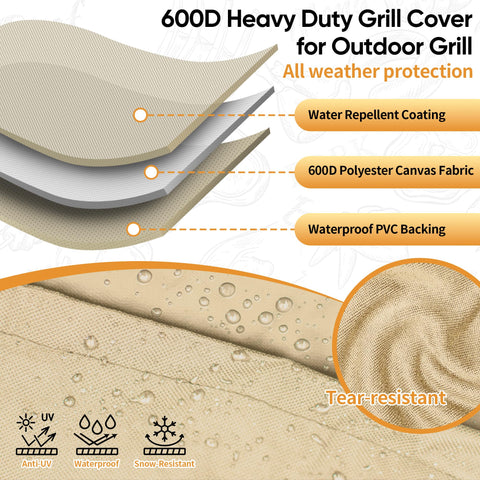 NEXCOVER cubierta en parrilla exterior, mantiene la barbacoa seca y protegida