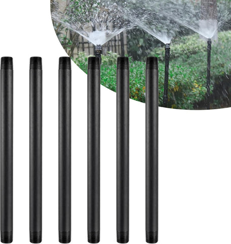 NFAMRZCAR jardín con aspersores elevados usando extensiones, riego homogéneo