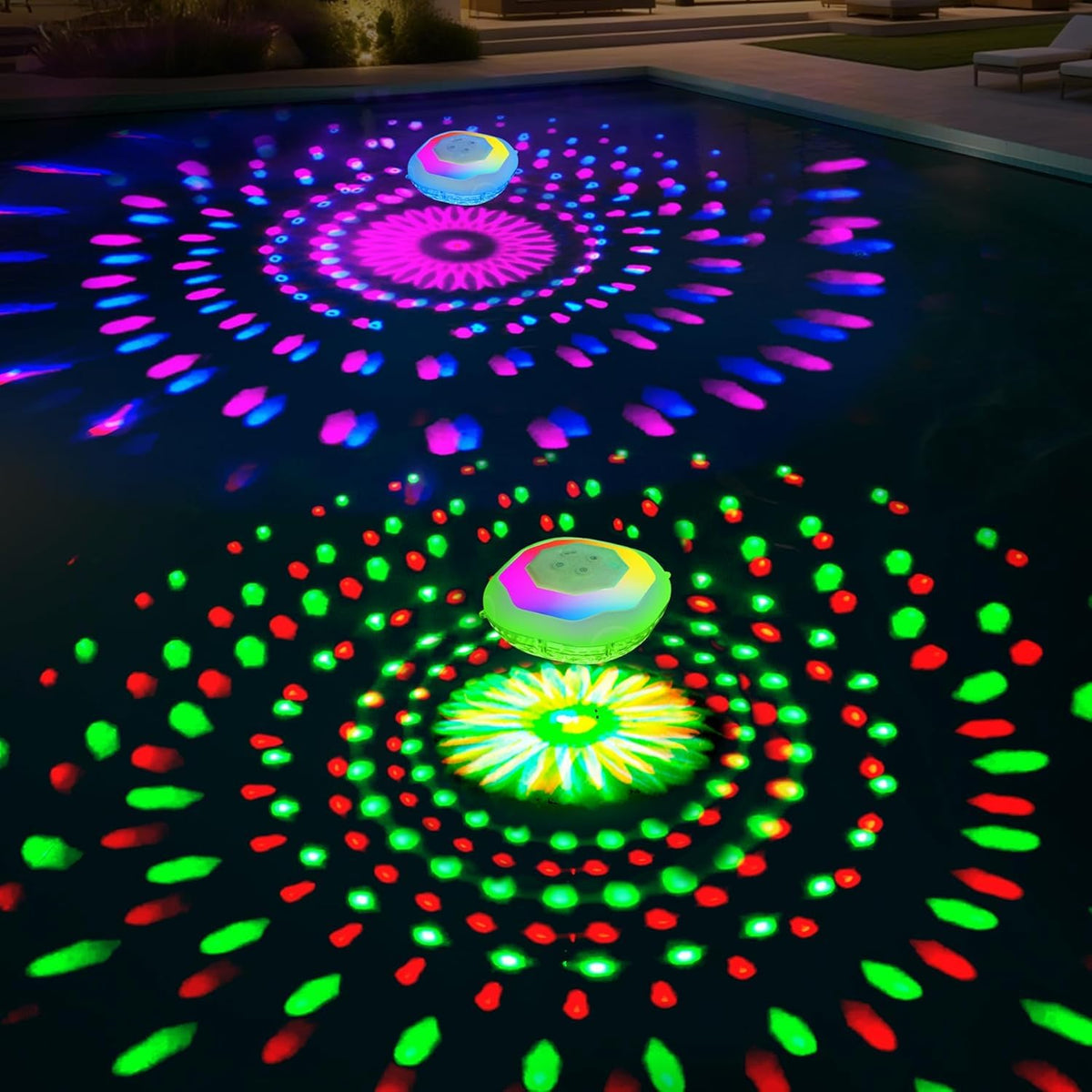 Niceput vista frontal de la luz flotante mostrando forma y diseño resistente