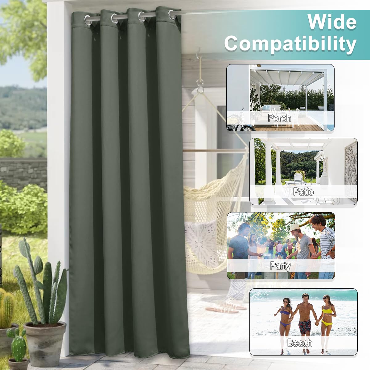 NICETOWN panel junto a silla para comparar tamaño W52 x L72, visualiza escala