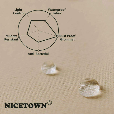 NICETOWN cortina instalada en porche, privacidad y sombra