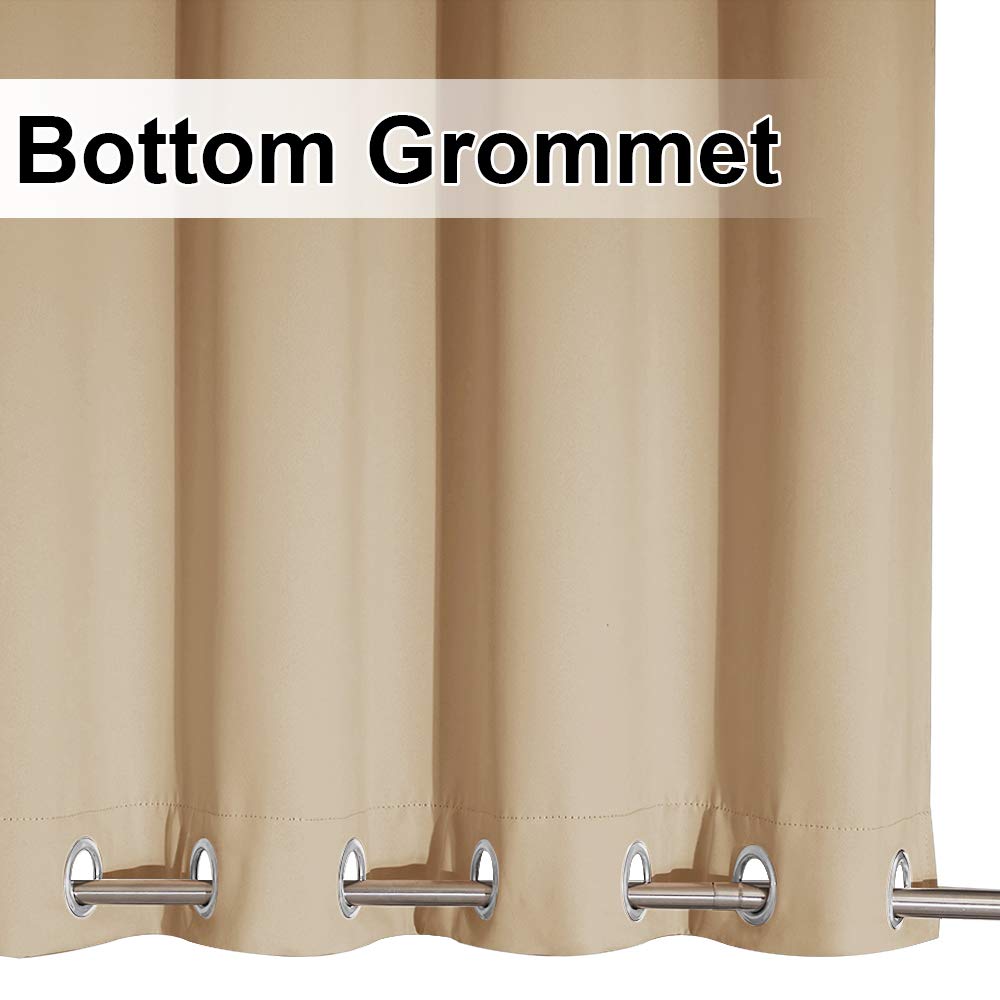 NICETOWN etiqueta indicando UPF 50+ y protección UV para proteger muebles