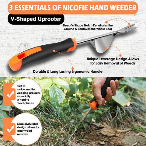 Nicofie primer plano de la herramienta de 4 dientes para aflojar tierra compacta