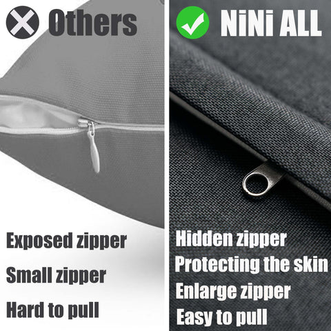 NiNi ALL detalle de cremallera oculta seguridad y acabados