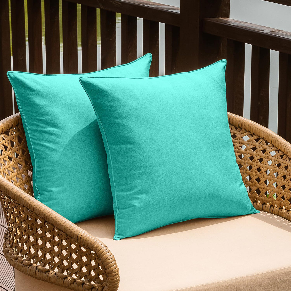 NiNi ALL funda frontal aqua green protegiendo cojín exterior