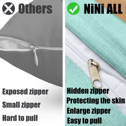 NiNi ALL fundas colocadas en un sofá de exterior para ambiente acogedor