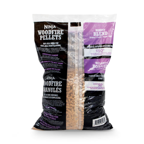 Ninja bolsa abierta con pellets listos para usar y fácil almacenamiento