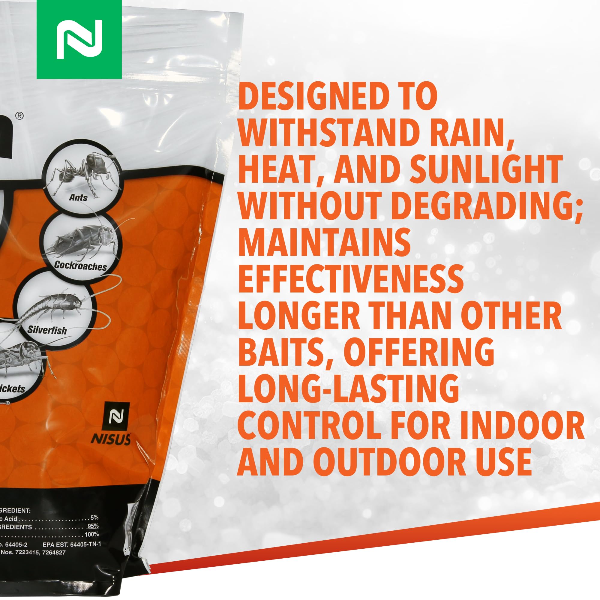 Nisus primer plano del granulado resistente al clima y duradero