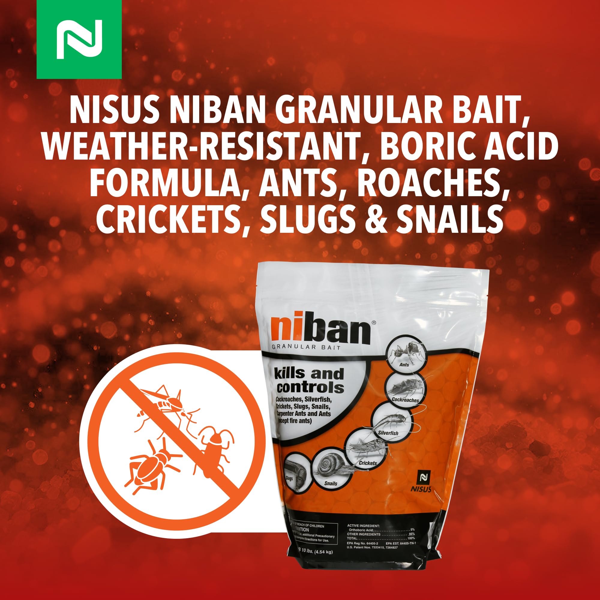 Nisus cebo aplicado en perímetro exterior protegiendo el hogar