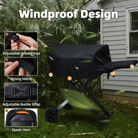 NOELIFE plancha Blackstone siendo transportada con funda puesta y protección