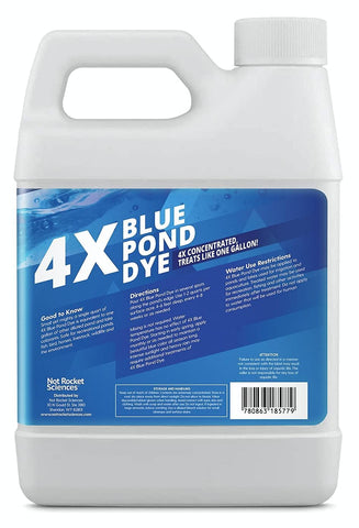 Not Rocket Sciences estanque paisajístico teñido azul, apariencia atractiva