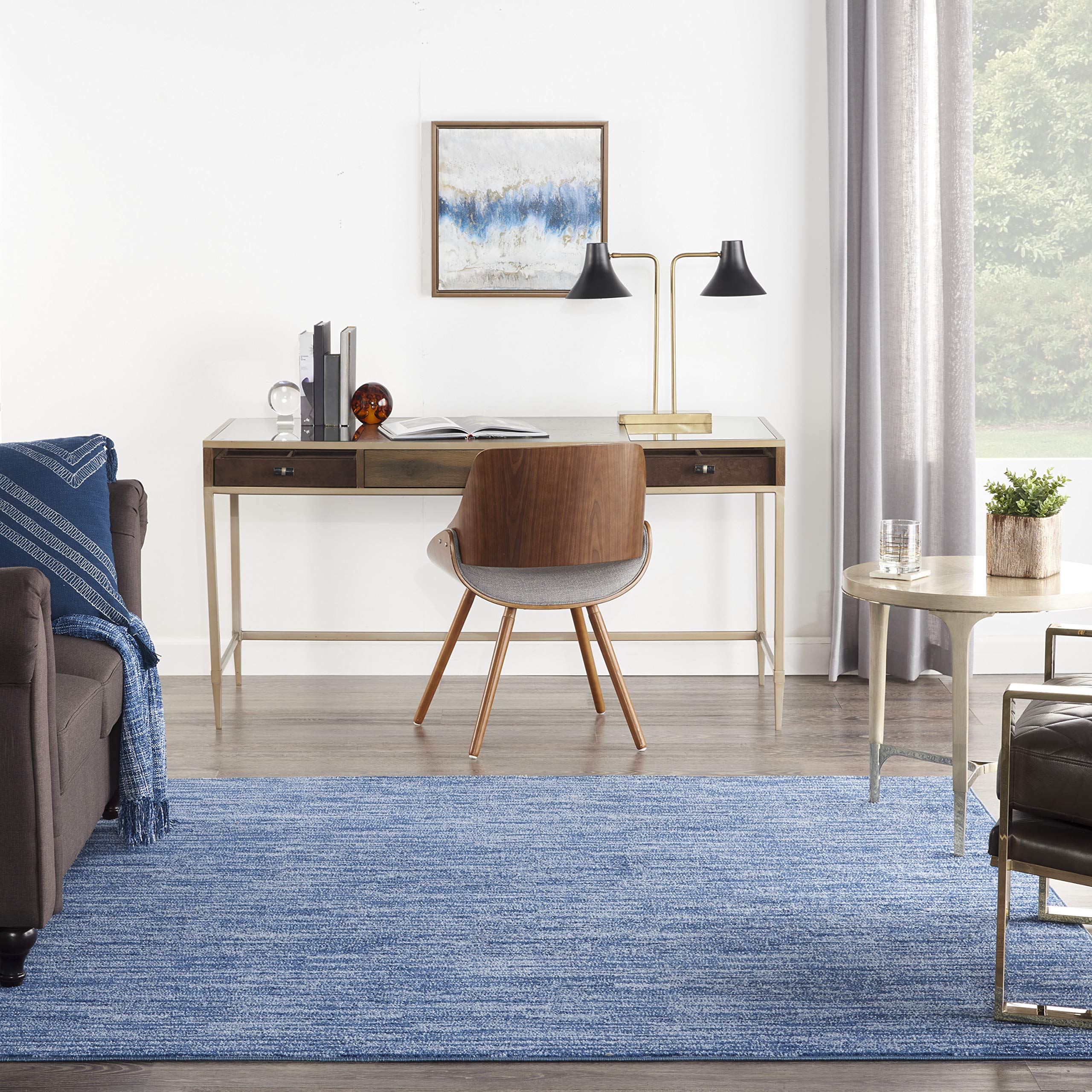 Nourison alfombra en porche mostrando uso exterior y durabilidad