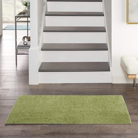 Nourison alfombra frontal 2x4 verde musgo, aspecto acogedor