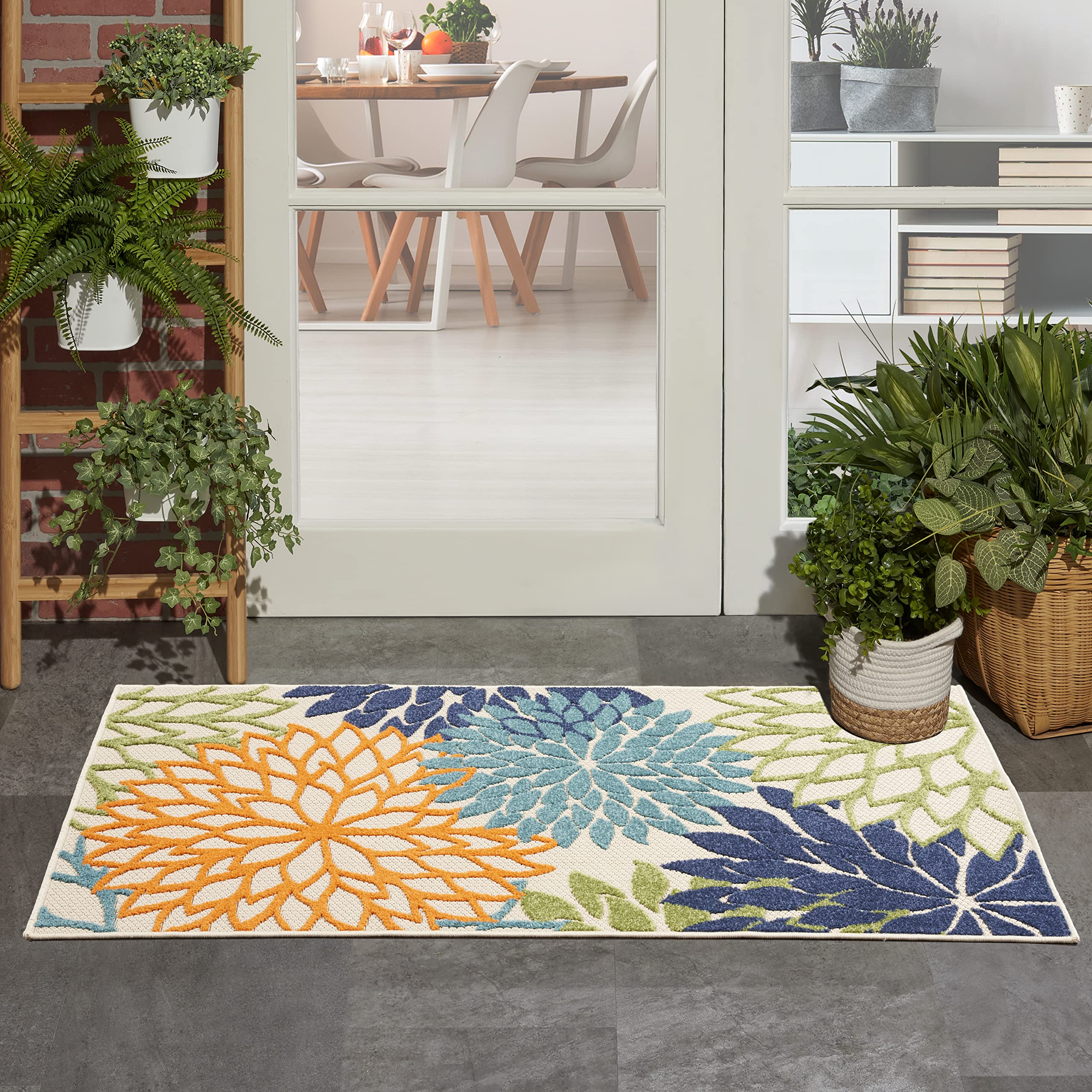 Nourison alfombra Aloha frontal multicolor aporta alegría y resistencia