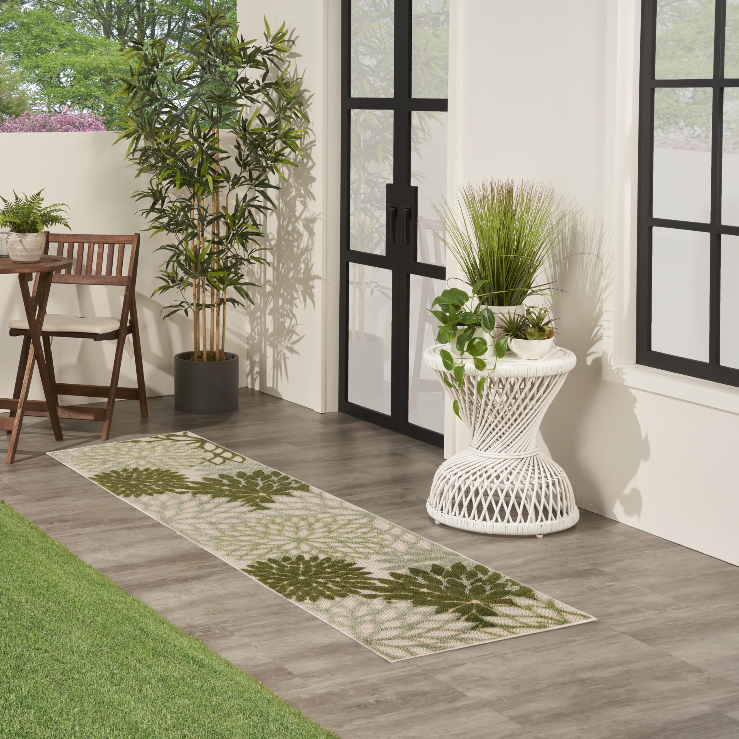 Nourison Aloha primer plano de textura alto-bajo para confort al pisar