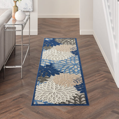 Nourison alfombra Aloha detalle de esquina que muestra calidad y acabado duradero