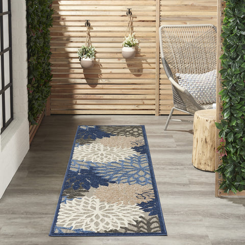 Nourison alfombra Aloha frontal mostrando colores tropicales y atractivo visual