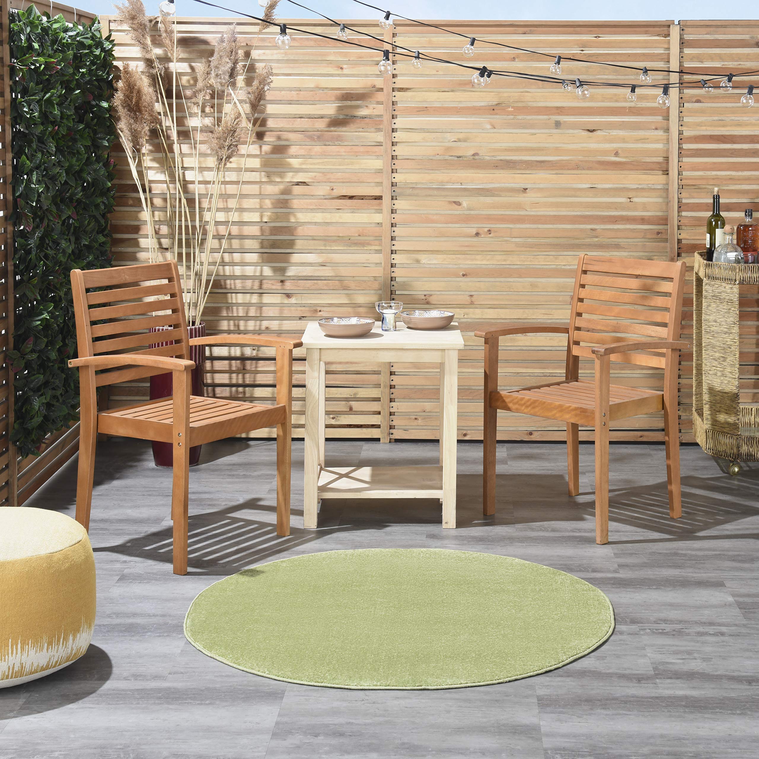 Nourison alfombra en porche, uso exterior cómodo y resistente