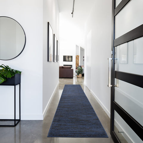 Nourison imagen frontal del runner midnight blue mostrando color y forma