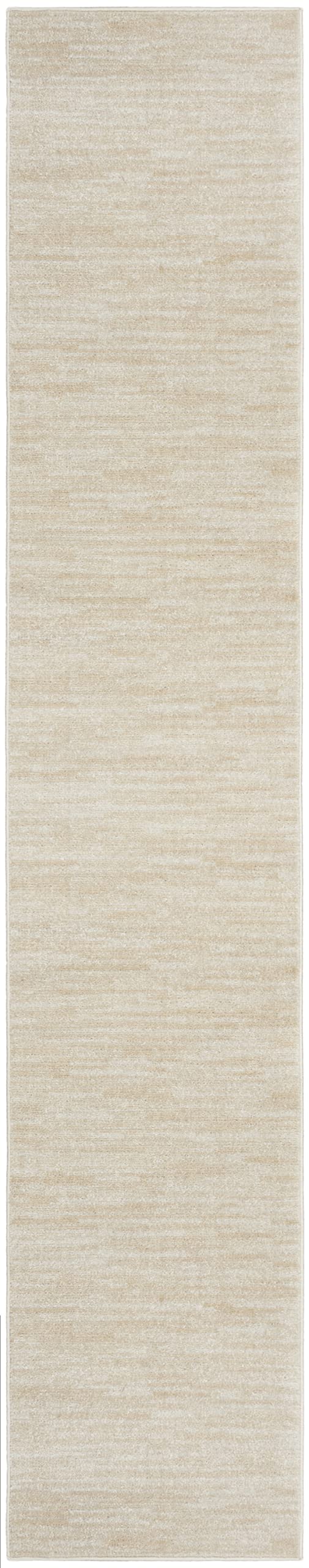 Nourison vista frontal del runner ivory-beige mostrando tamaño