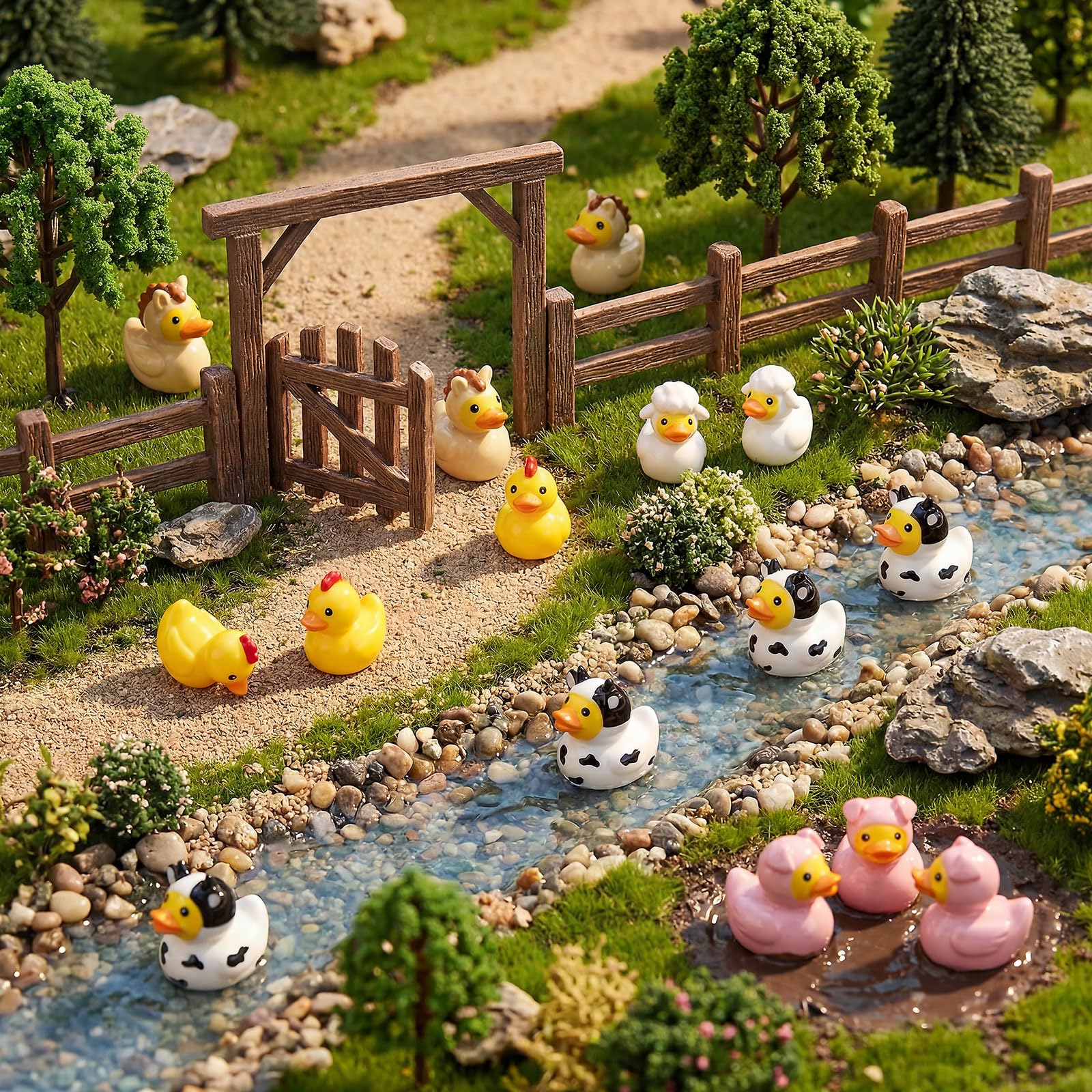 Novabright figuras agrupadas en mini escena que inspira decoraciones DIY