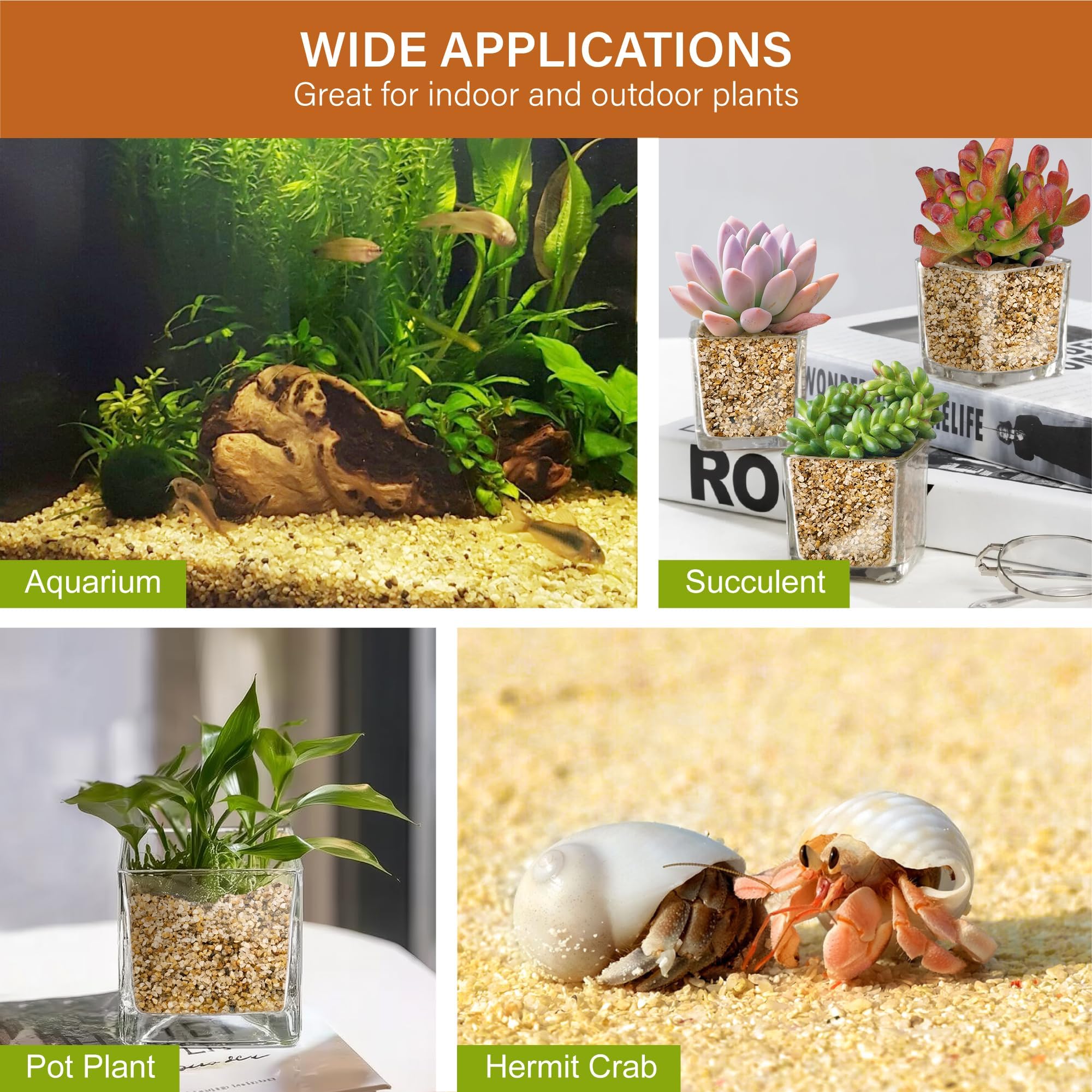 NUPICK arena comparada con mano para mostrar escala y granulometría